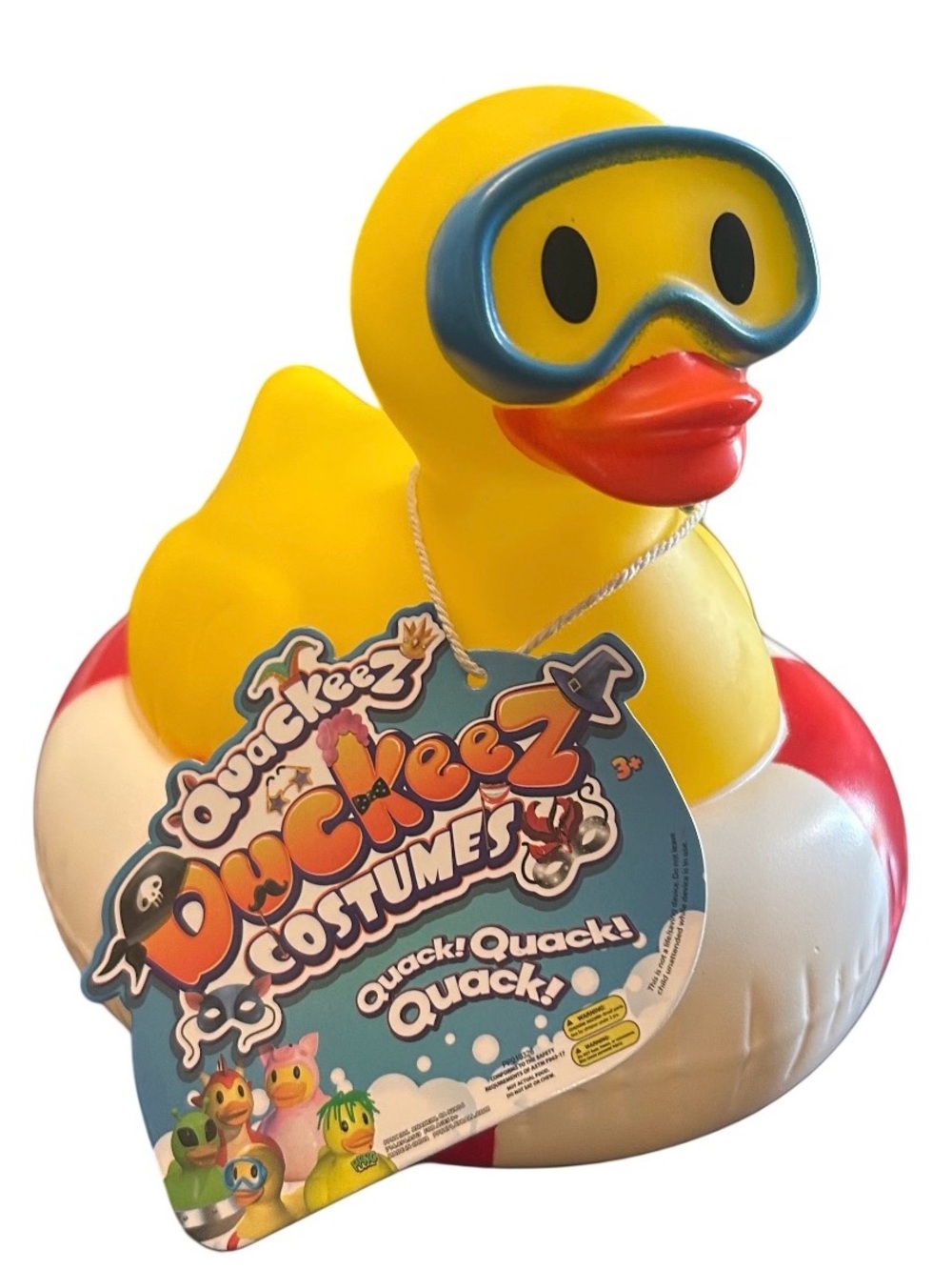 Jumbo Quackeez Duckeez Yellow Swimming Rubber Duck Collectible Jeep New